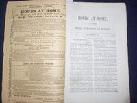 1868 JAN-SEP-NOV HOURS AT HOME MONTHLY MAGAZINE - LOT OF 3 - J 9796