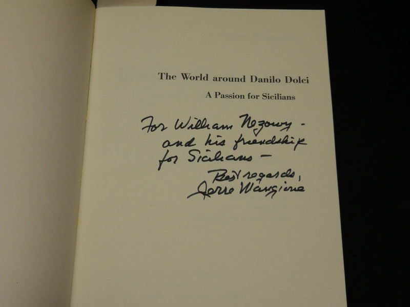 1972 THE WORLD AROUND DANILO DOLCI BOOK INSCRIBED BY JERRE MANGIONE - D 463