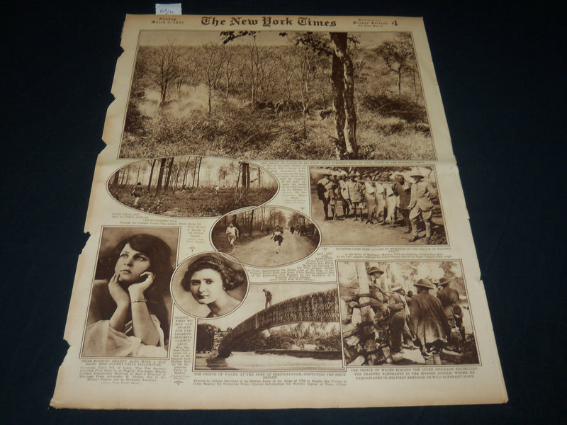 1922 MARCH 5 NEW YORK TIMES PICTURE SECTION NO. 4 & 5 - BABE RUTH - NT 8852