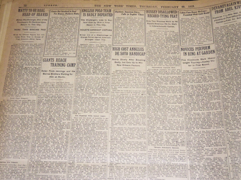 1923 FEBRUARY 22 NEW YORK TIMES - BOGUS MONEY PLOT THAT COST MILLIONS - NT 7994