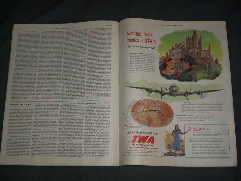 1948 JULY 3 THE SATURDAY EVENING POST MAGAZINE - ILLUSTRATED COVER - SP 2478B