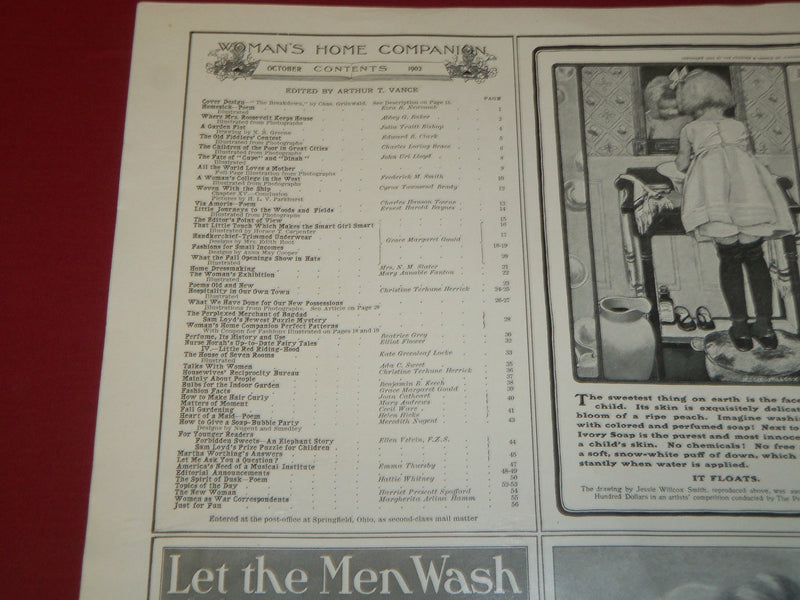 1902 OCTOBER WOMAN'S HOME COMPANION MAGAZINE - SAM LOYD PUZZLES - ST 3901