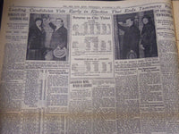 1933 NOVEMBER 8 NEW YORK TIMES - LAGUARDIA ELECTED MAYOR OF NEW YORK - NT 5263