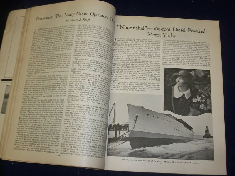 1921 APRIL 10 MOTOR BOAT MAGAZINE - SPRING DOUBLE NUMBER - B 6628
