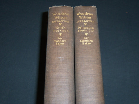 1927 WOODREW WILSON LIFE & LETTERS BY RAY STANNDARD BAKER VOLUME 1 & 2 - KD 1433