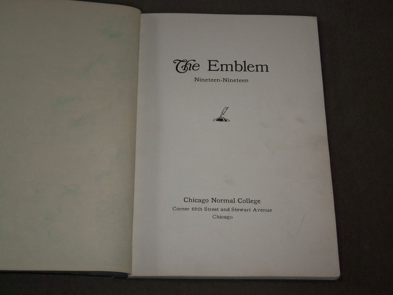 1919 THE EMBLEM CHICAGO NORMAL COLLEGE YEARBOOK - ILLINOIS - PHOTOS - YB 1131