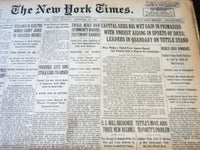 1930 SEPT 18 NEW YORK TIMES - WILBER RENAMES BOULDER DAM FOR HOOVER - NT 6323