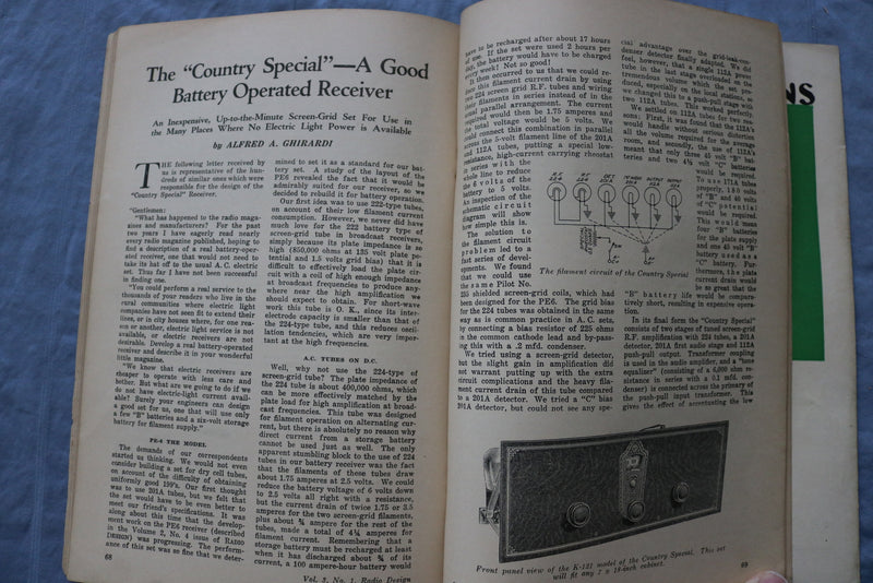 1930 SPRING RADIO DESIGN SOFTCOVER HANDBOOK - PILOT PRE-SELECTOR RECEIVER- K 318
