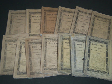 1866-1870 THE HOURS OF AT HOME MAGAZINE LOT OF 37 - CIVIL WAR ARTICLES - WR 853