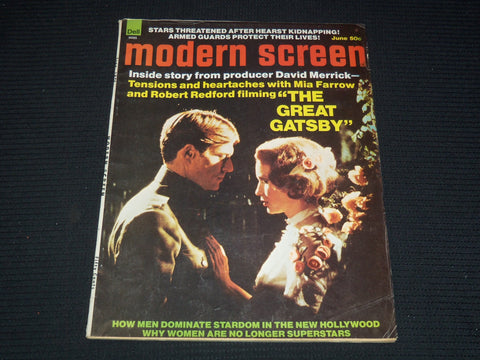 1974 JUNE MODERN SCREEN MAGAZINE - ROBERT REDFORD & MIA FARROW COVER - E 14328