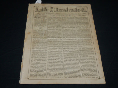1856 JUNE 7 LIFE ILLUSTRATED NEWSPAPER - DR. CARNOCHAN - NP 4854
