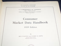1939 INDUSTRIAL & CONSUMER MARKET DATA HANDBOOK LOT OF 2 - GREAT INFO. - KD 2181