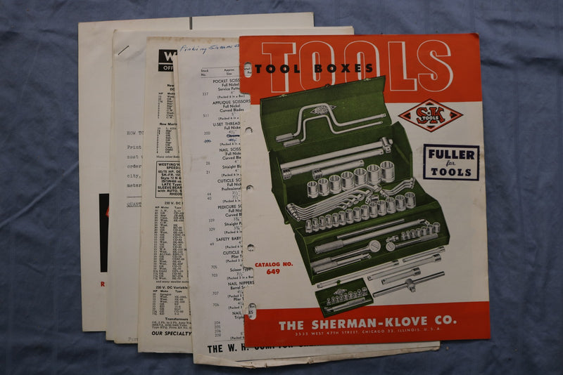 1954-1955 HARDWARE CATALOGS AND EPHEMERA LOT - K 3226