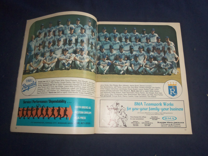 1981 KANSAS CITY ROYALS GRAND SLAM MAGAZINE - 1981 FIRST EDITION - B 4164Q