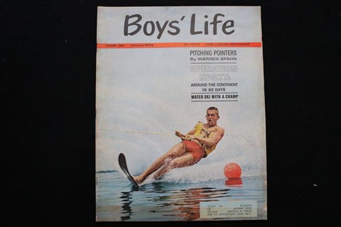 1965 AUGUST BOYS' LIFE MAGAZINE - WATER SKI WITH A CHAMP COVER - E 9961