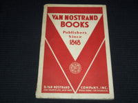 1956 VAN NOSTRAND BOOKS CATALOGUE - SCIENCE & TECHNOLOGY - J 7489