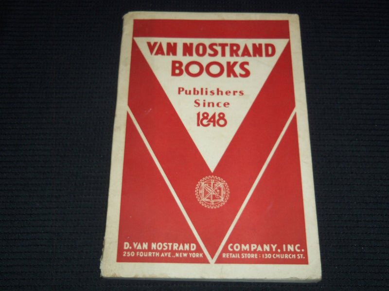 1956 VAN NOSTRAND BOOKS CATALOGUE - SCIENCE & TECHNOLOGY - J 7489