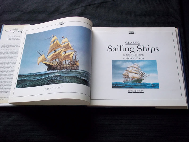 1994 CLASSIC SAILING SHIPS HARDCOVER BOOK BY KENNETH GIGGAL - R 733O