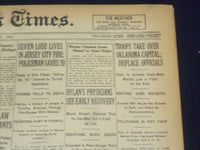 1923 SEP 17 NEW YORK TIMES - TROOPS TAKE OVER OKLAHOMA CAPTIAL - NT 9362