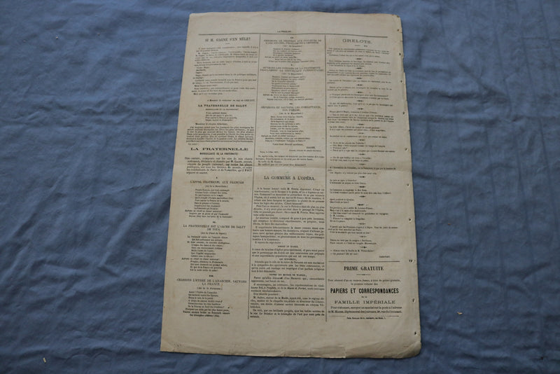 1871 MAY 14 LE GRELOT NEWSPAPER - RAOUL RIGAULT, PAR BERTALL - FRENCH - NP 8462