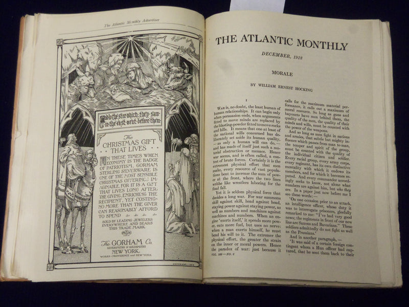 1918 DECEMBER THE ATLANTIC MONTHLY MAGAZINE - MAXFIELD PARRISH ILLUS. - ST 5497