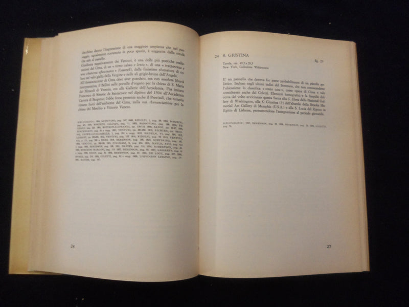 1962 CIMA DA CONEGLIANO HARDCOVER BOOK - ITALIAN TEXT - KD 8346