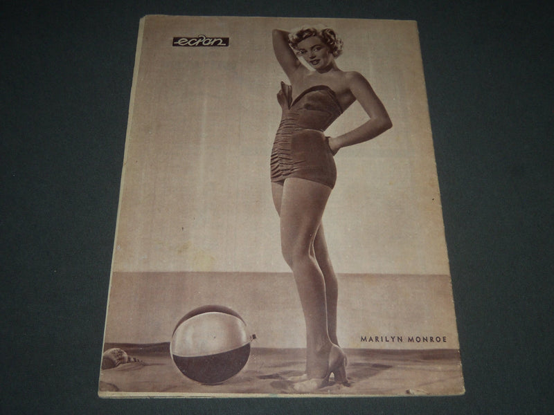 1952 SEPTEMBER 16 ECRAN MAGAZINE - MARILYN MONROE BACK COVER - SP 5796