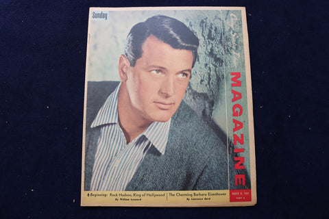 1960 MARCH 6 CHICAGO TRIBUNE MAGAZINE - ROCK HUDSON COVER - E 22196