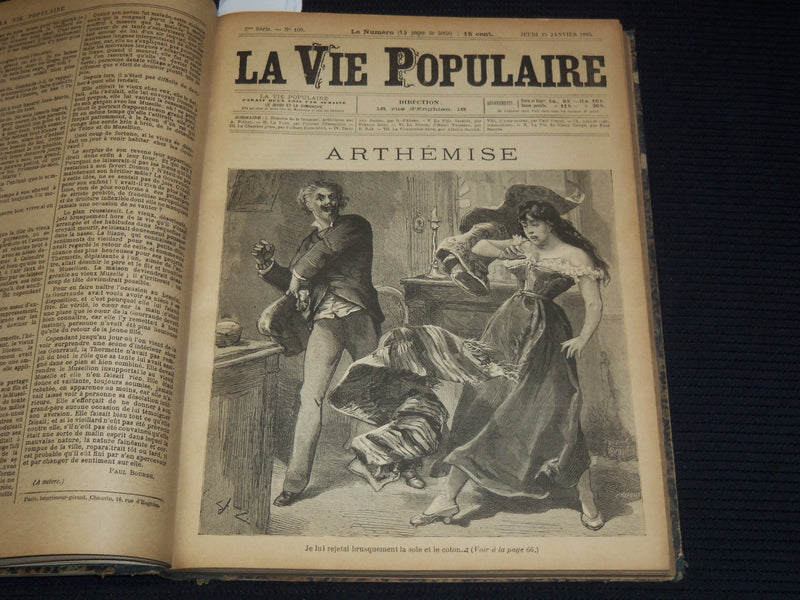 1885 JANUARY-MARCH LA VIE POPULAIRE FRENCH MAGAZINE BOUND VOLUME - R 89A