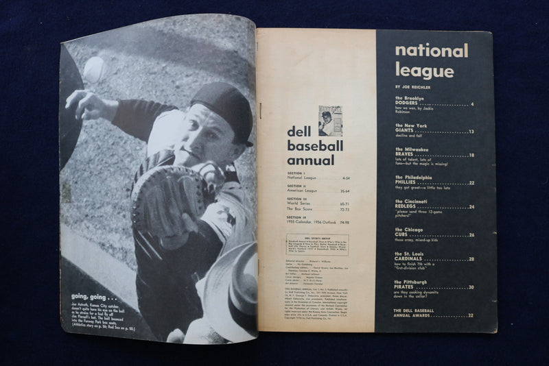 1956 BASEBALL ANNUAL MAGAZINE - PEE WEE REESE COVER - E 11889