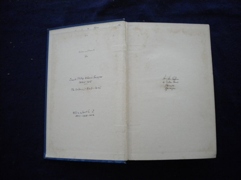 1926 THE FUGGER NEWS LETTERS 1568-1605 HARDCOVER BOOK - SECOND SERIES - KD 8023