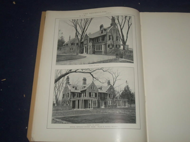 1908 JULY THE BRICKBUILDER MAGAZINE - AN ARCHITECTURAL MONTHLY - ST 258H
