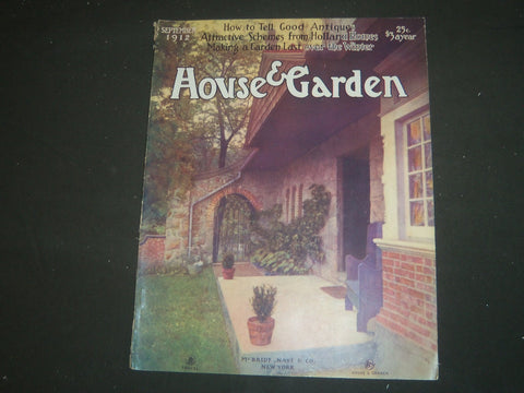 1912 SEPTEMBER THE HOUSE & GARDEN MAGAZINE - GREAT PHOTOS & ADS - ST 638