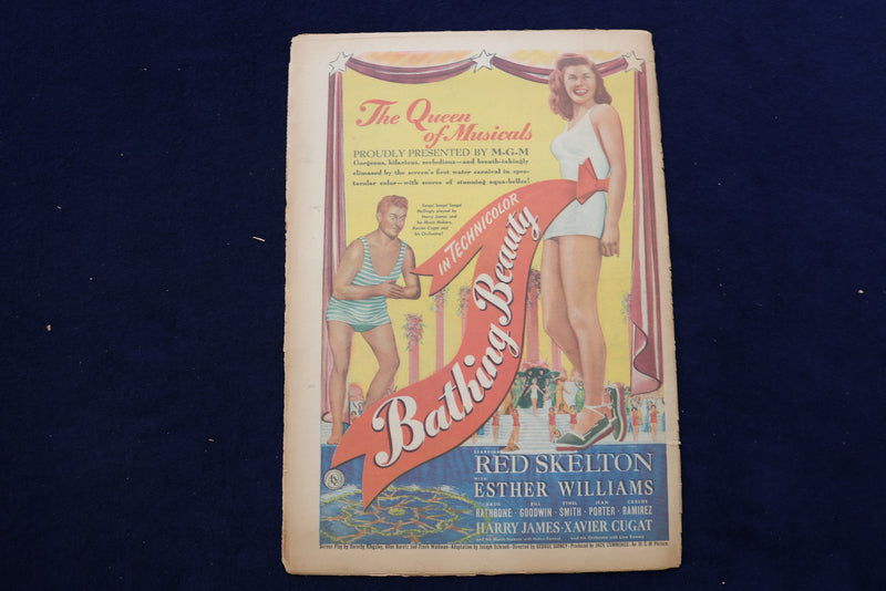 1944 JULY 2 AMERICAN WEEKLY MAGAZINE - ARMY MEN AND WOMAN COVER - 22614