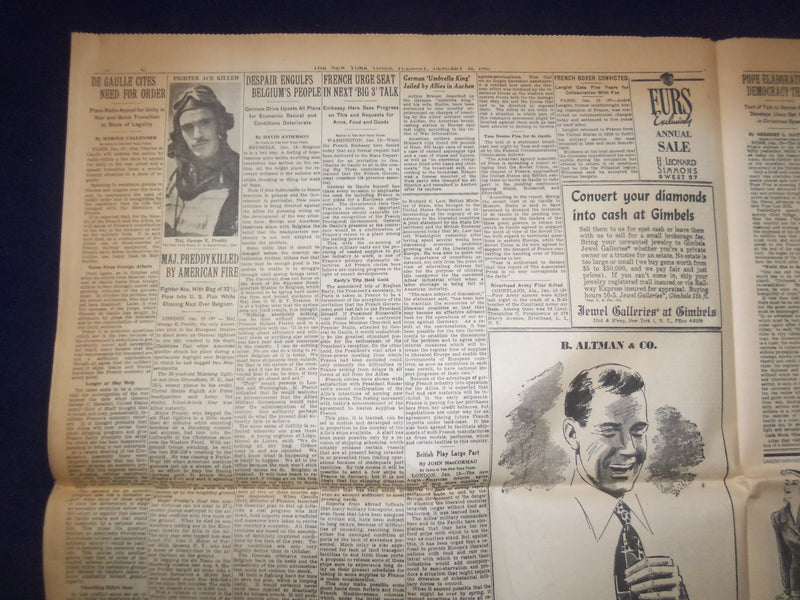 1945 JAN 16 NEW YORK TIMES - CARRIER PLANES BOMB 3 PORTS ON CHINA COAST- NP 6654
