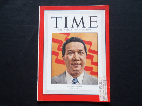 1950 MAY 29 TIME MAGAZINE - VIETNAM'S EMPEROR BAO DAI - T 1228