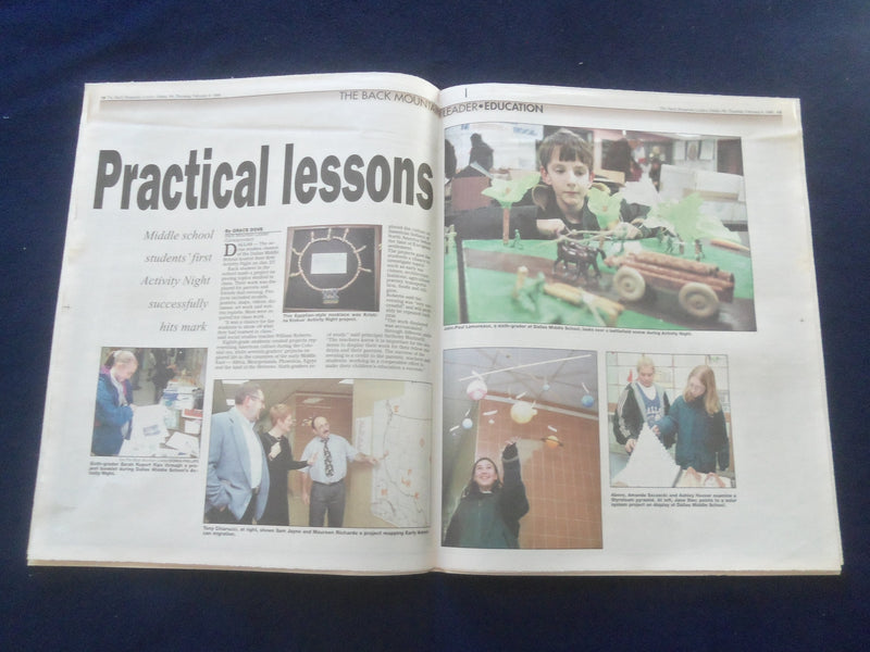 1999 FEB 4 THE BACK MOUNTAIN LEADER NEWSPAPER-SHAVERTOWN, PA-K. PARSONS -NP 6171