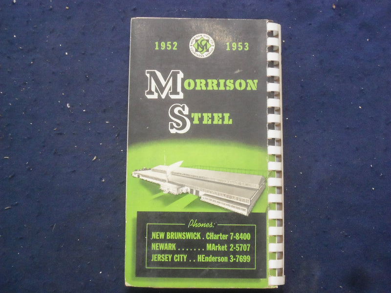 1952-1953 MORRISON STEEL CATALOG - NEW BRUNSWICK, NJ - J 9787