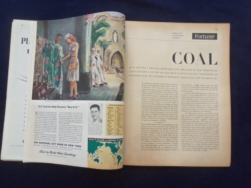 1947 MARCH FORTUNE MAGAZINE - GREAT COVER & ADS - F 928