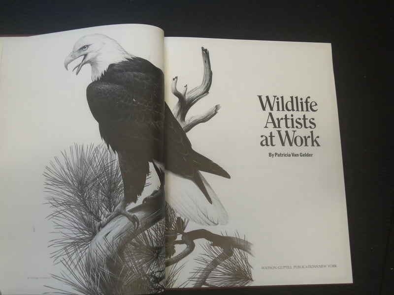 1982 WILDLIFE ARTISTS AT WORK HARDCOVER BOOK BY PATRICIA VAN GELDER - R 735K
