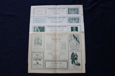 1929-1934 METROPOLITAN OPERA HOUSE PROGRAMS - LOT OF 4 - K 1699