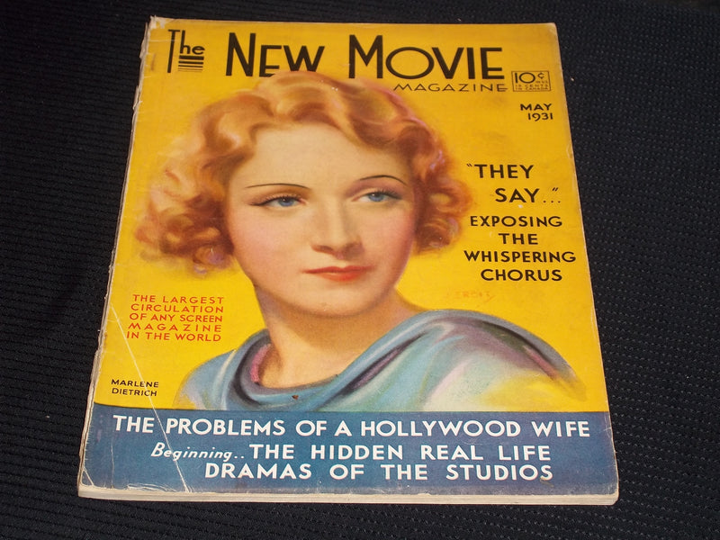 1931 MAY THE NEW MOVIE MAGAZINE - MARLENE DIETRICH FRONT COVER - E 17171