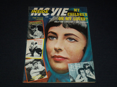 1963 JUNE INSIDE MOVIE MAGAZINE - ELIZABETH TAYLOR COVER - E 15952