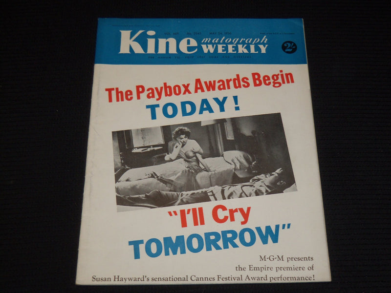1956 MAY 24 KINEMATOGRAPH WEEKLY MAGAZINE - SUSAN HAYWARD COVER - E 13527