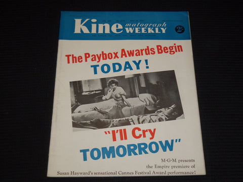 1956 MAY 24 KINEMATOGRAPH WEEKLY MAGAZINE - SUSAN HAYWARD COVER - E 13527