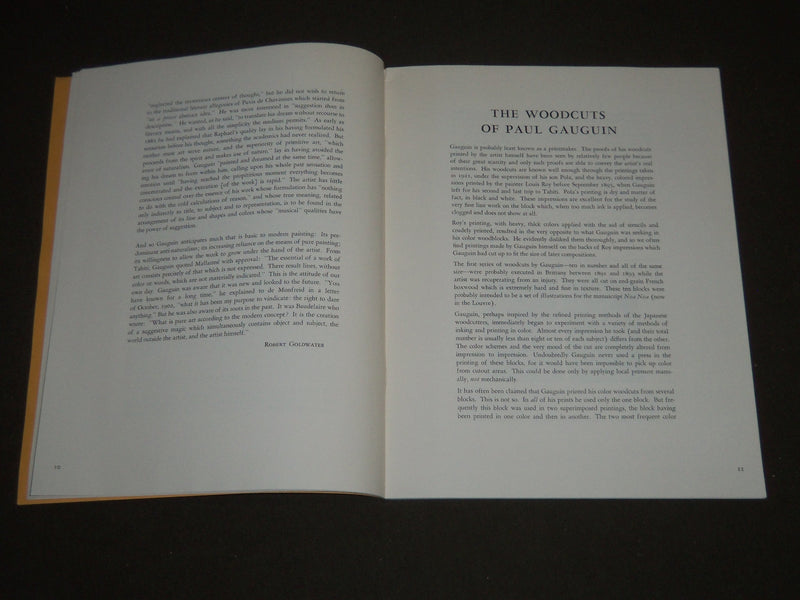 1956 APRIL 5 - MAY 6 GAUGUIN LOAN EXHIBITION SOFTCOVER CATALOG - ST 5196