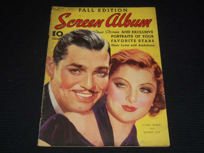 1937-1938 FALL SCREEN ALBUM MAGAZINE - CLARK GABLE & MYRNA LOY COVER - E 14679