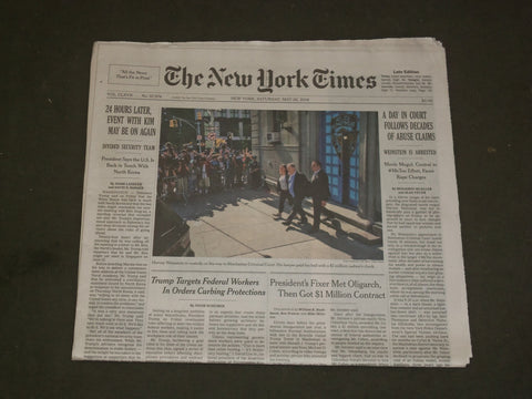 2018 MAY 26 NEW YORK TIMES - 24 HOURS LATER, EVENT WITH KIM MAY BE ON AGAIN