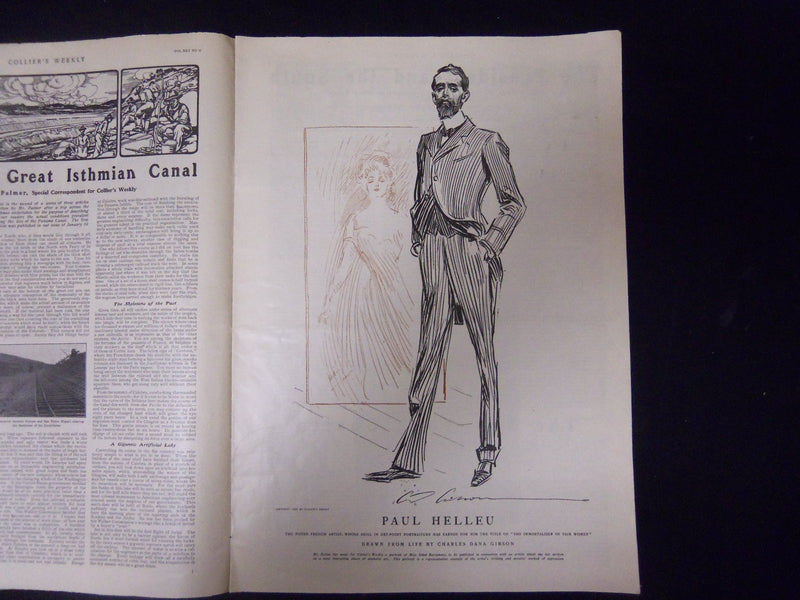 1903 JAN 24 COLLIER'S MAGAZINE - C. D. GIBSON ILLUSTRATION - ST 3919