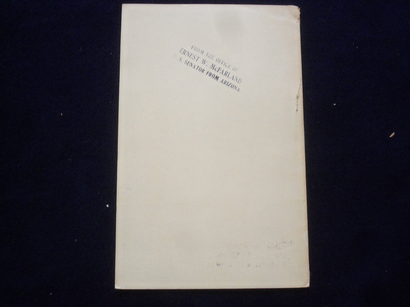 1939 4-H CLUB INSECT MANUAL - SOFTCOVER - OFFICE OF ERNEST MCFARLAND - J 9647